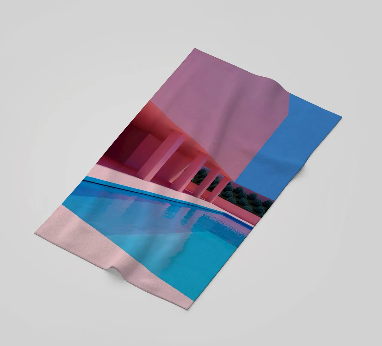 Liminal Pool Pink Building telo mare da Leonard Barreiro