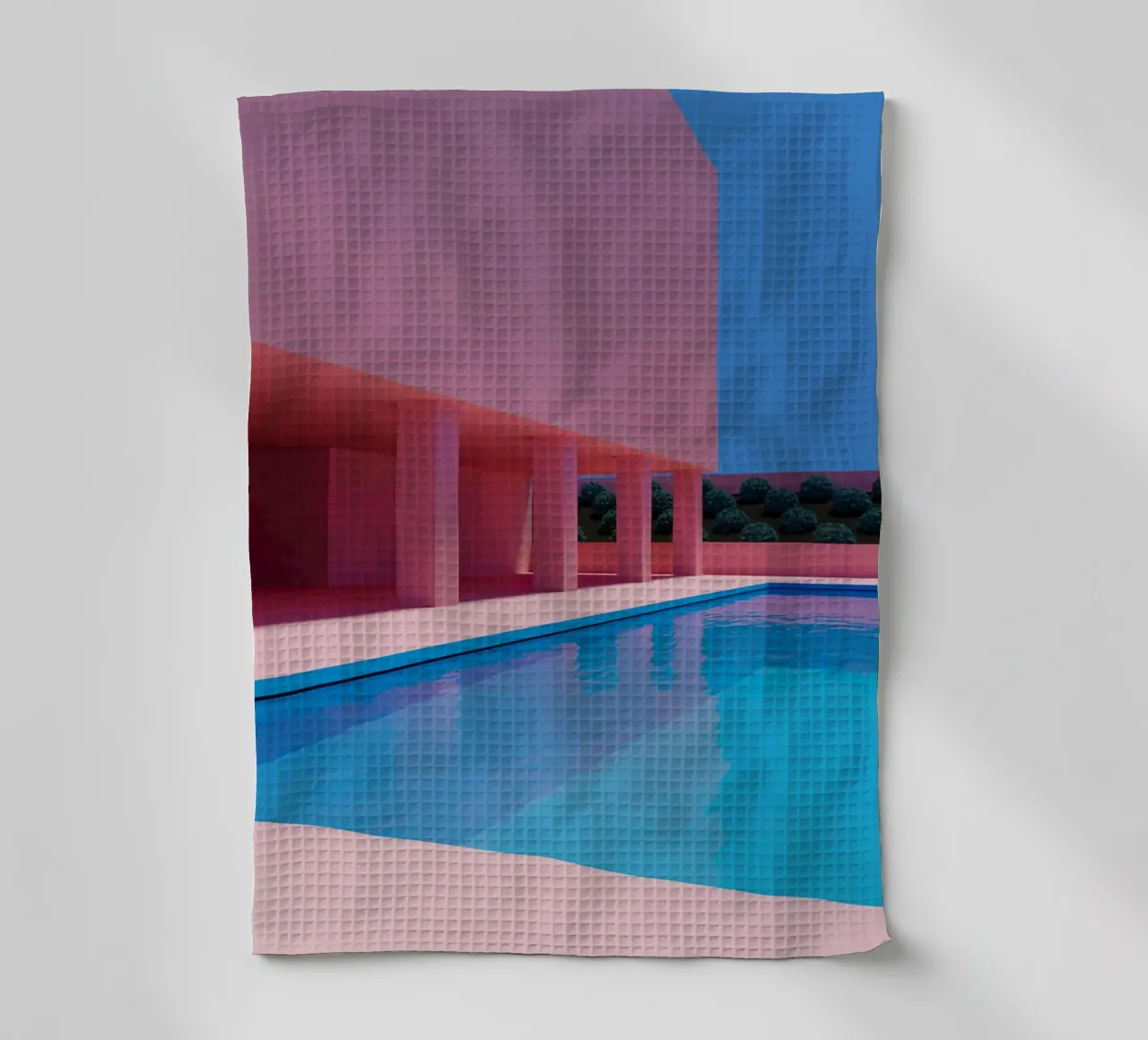 Liminal Pool Pink Building canovaccio da cucina da Leonard Barreiro