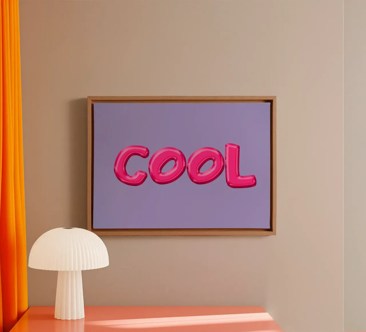 Cool Typography tela con Cornice a cassetta da Attaboy Dsgn