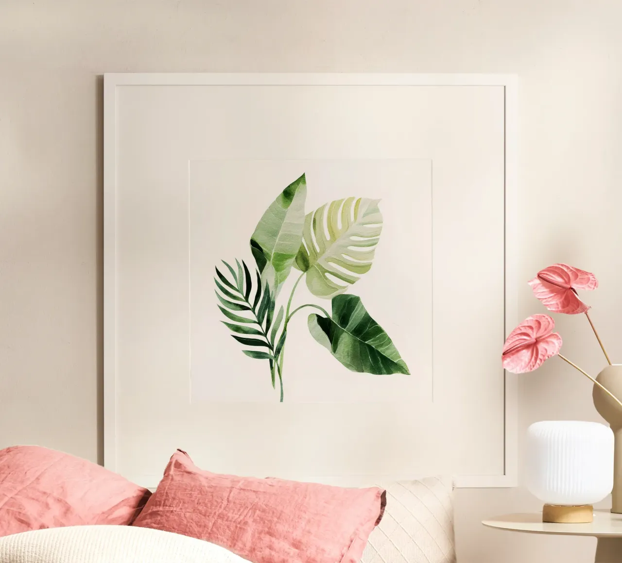 Forme tropicali 1 poster con telaio in plastica da Sophia Calder Studio