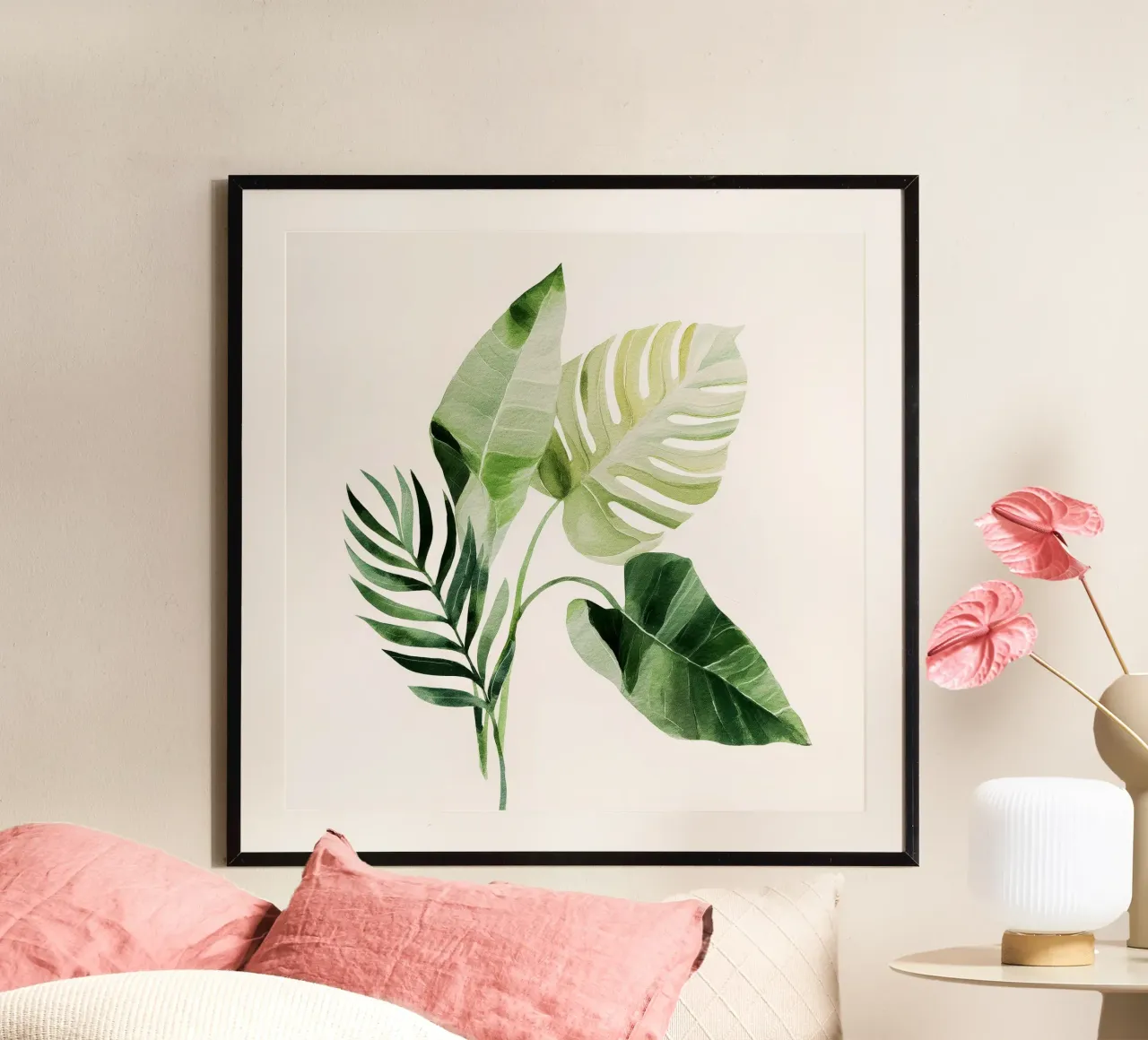 Forme tropicali 1 poster con telaio in plastica da Sophia Calder Studio