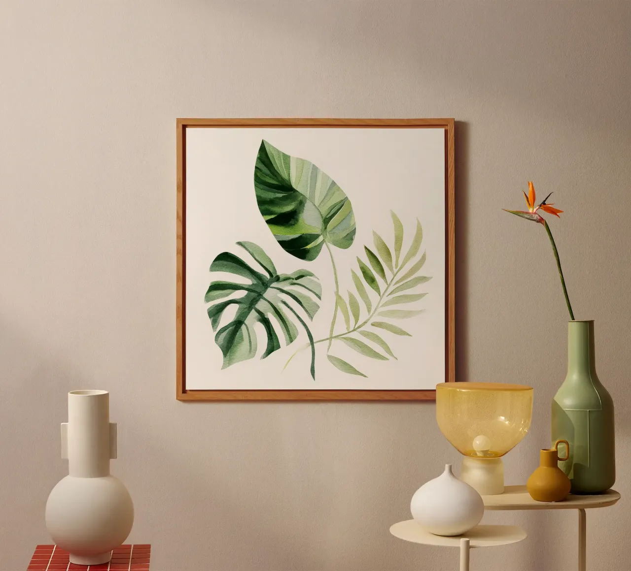 Forme tropicali 2 alluminio dibond da Sophia Calder Studio