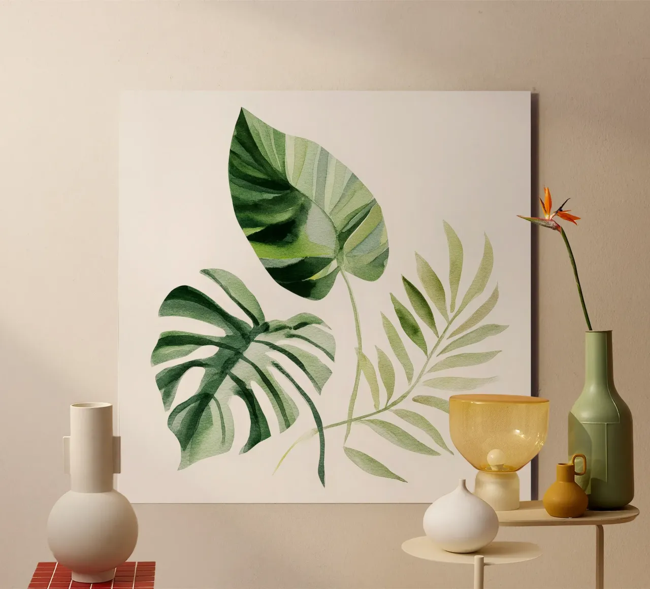 Forme tropicali 2 alluminio dibond da Sophia Calder Studio