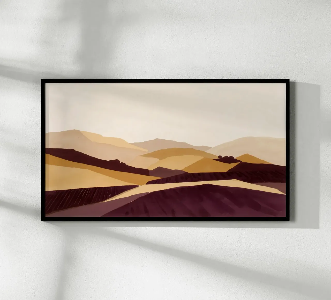 Vigneti in Ocra 2 poster con telaio in legno da Seed & Signal