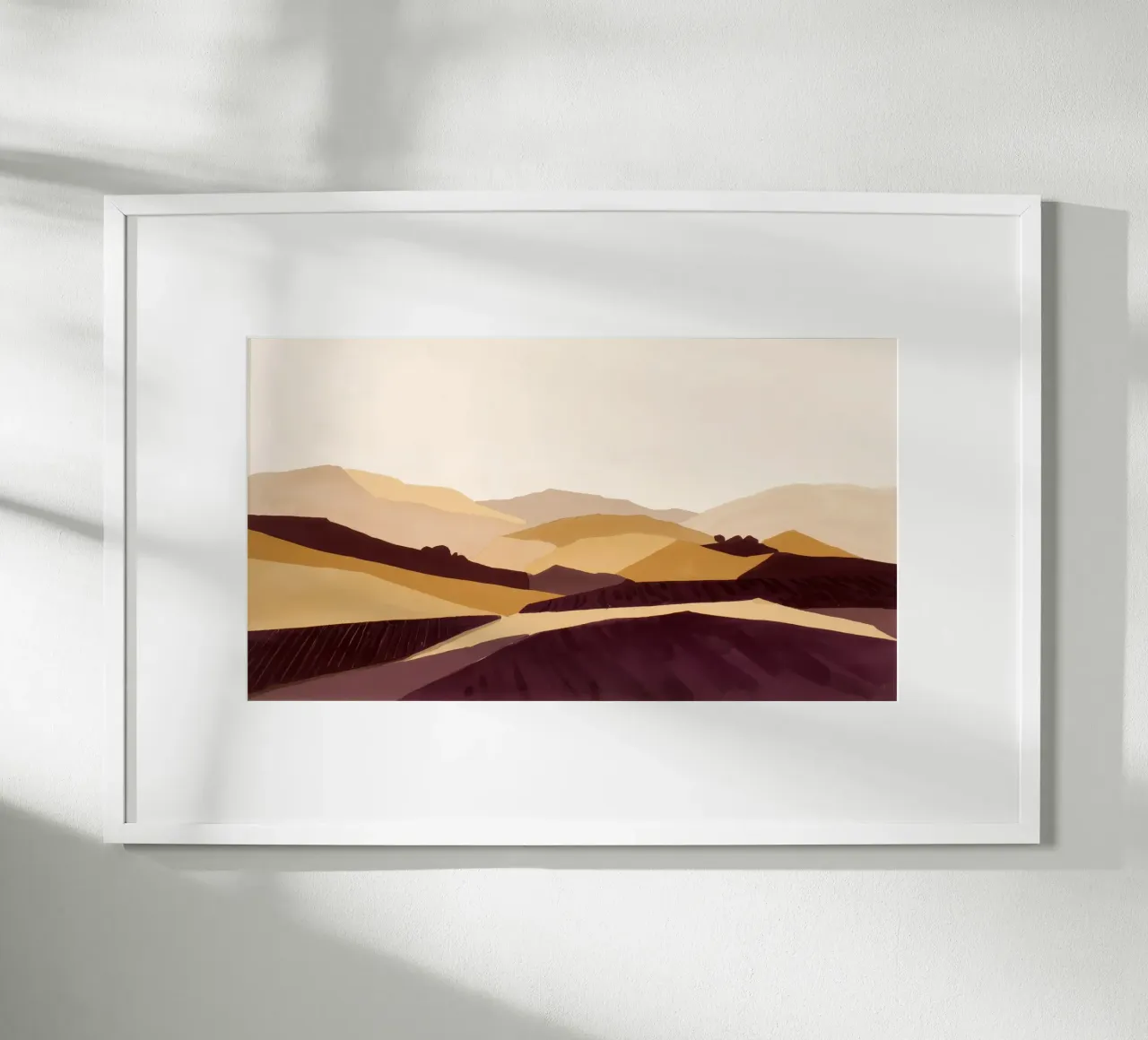 Vigneti in Ocra 2 poster con telaio in legno da Seed & Signal