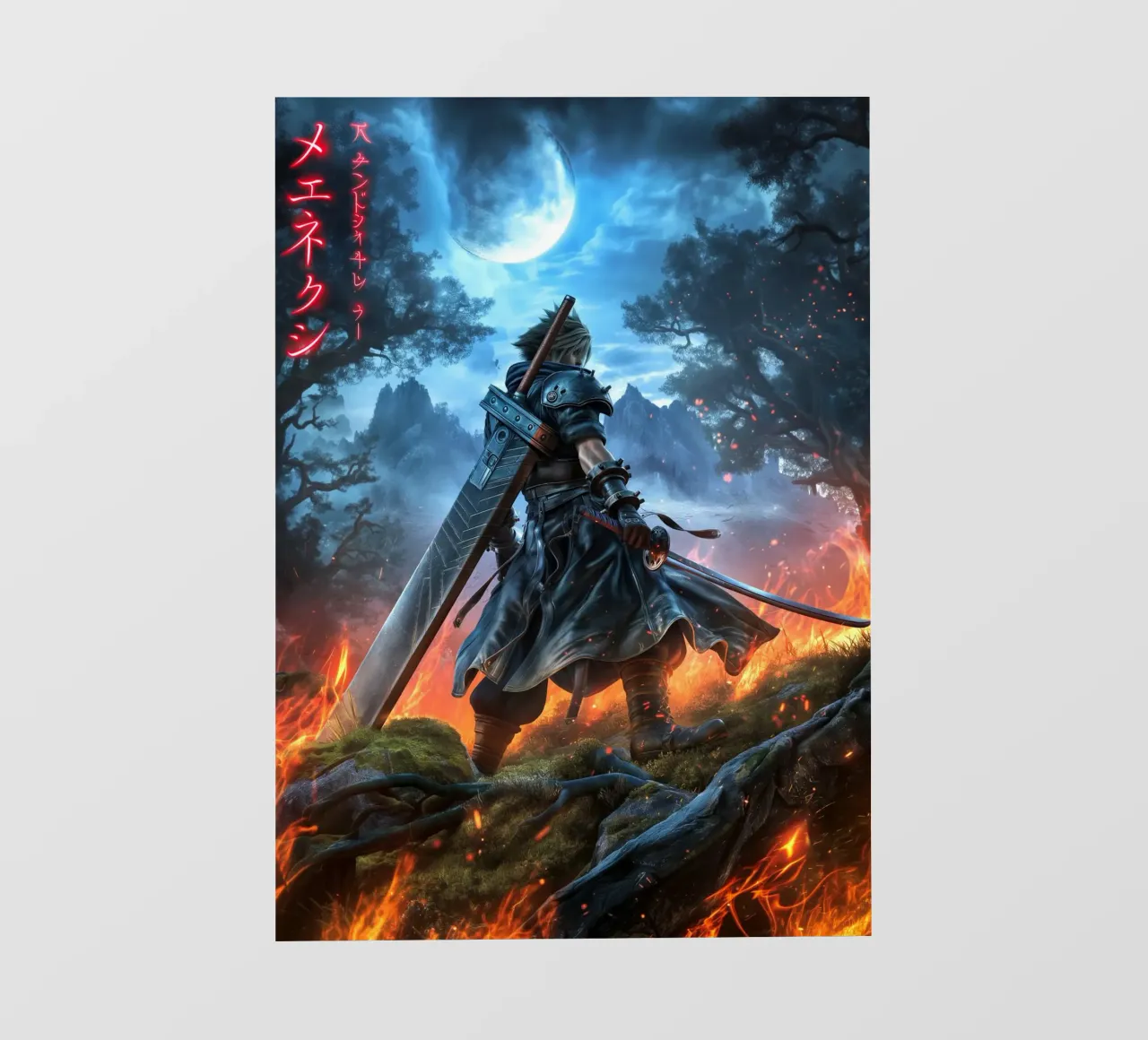 FFVII FF7 Cloud Strife Final Fantasy telo in pvc da Fleur de Lys