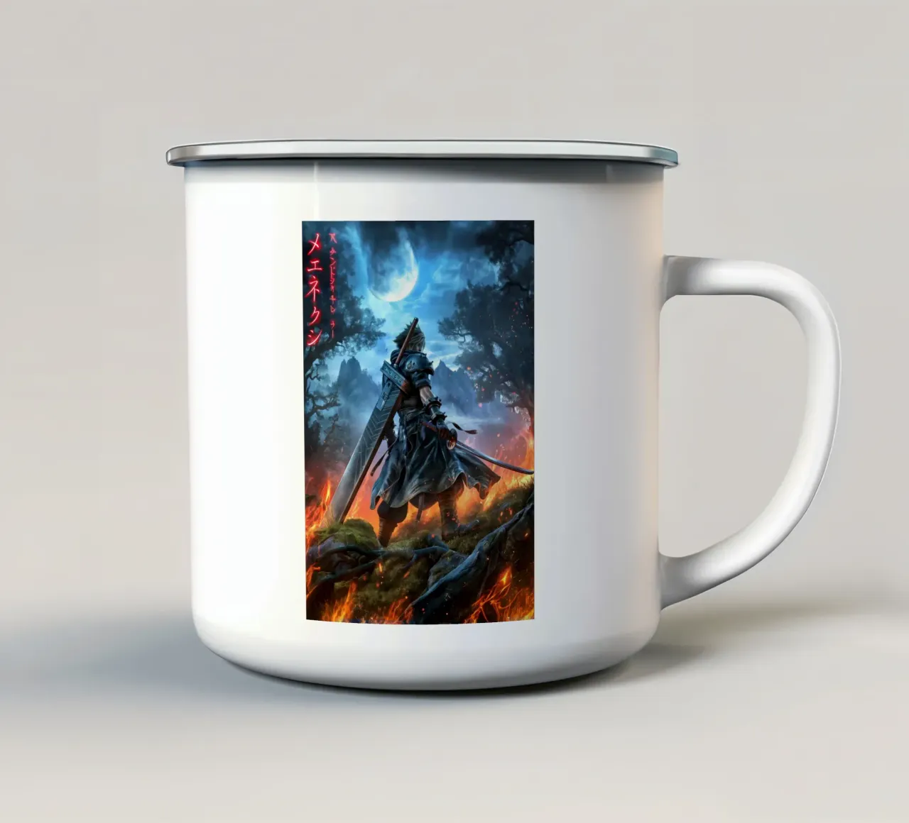 FFVII FF7 Cloud Strife Final Fantasy tazza in smalto da Fleur de Lys