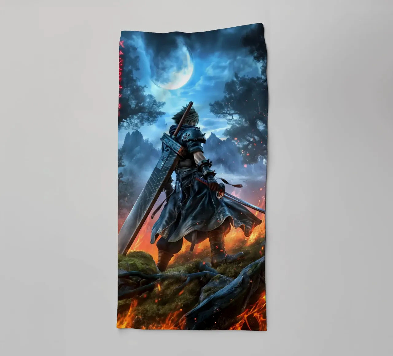 FFVII FF7 Cloud Strife Final Fantasy asciugamano da bagno da Fleur de Lys