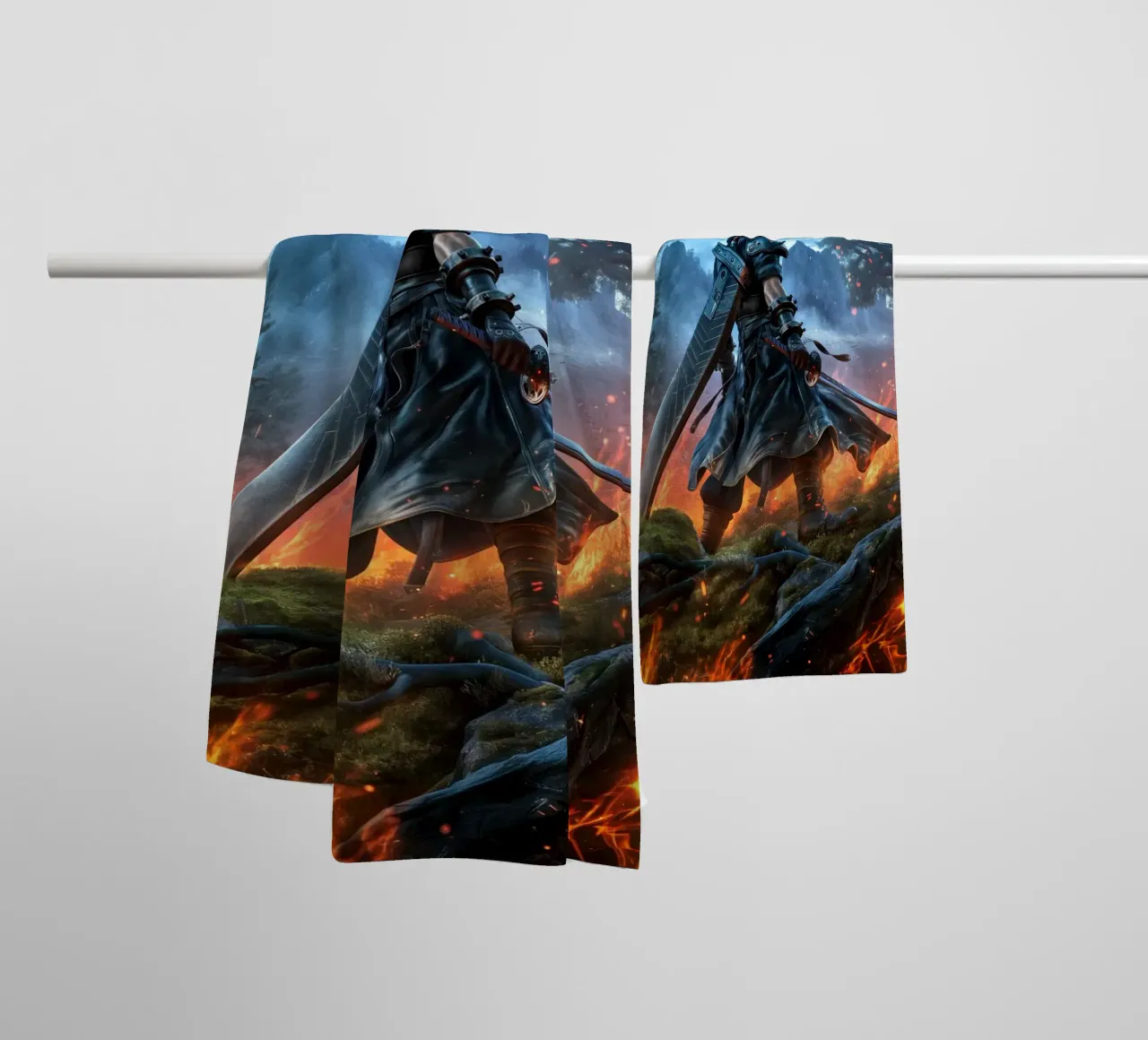 FFVII FF7 Cloud Strife Final Fantasy asciugamano da bagno da Fleur de Lys