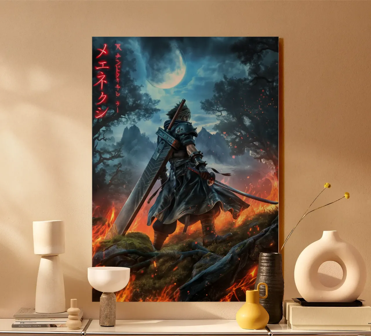 FFVII FF7 Cloud Strife Final Fantasy alluminio dibond da Fleur de Lys
