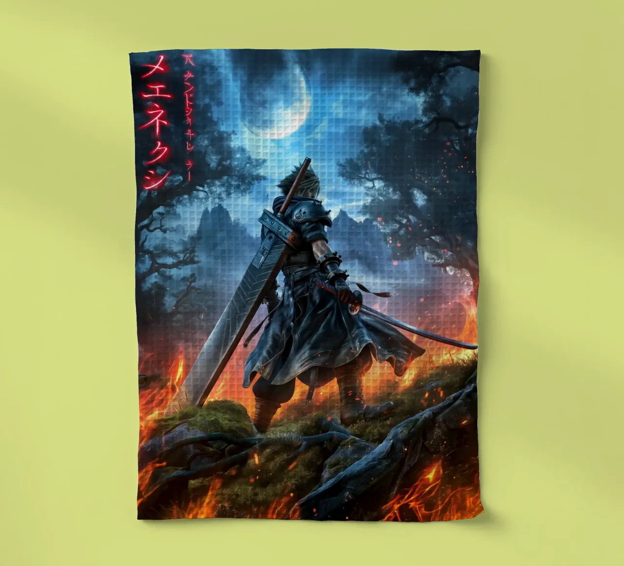 FFVII FF7 Cloud Strife Final Fantasy canovaccio da cucina da Fleur de Lys