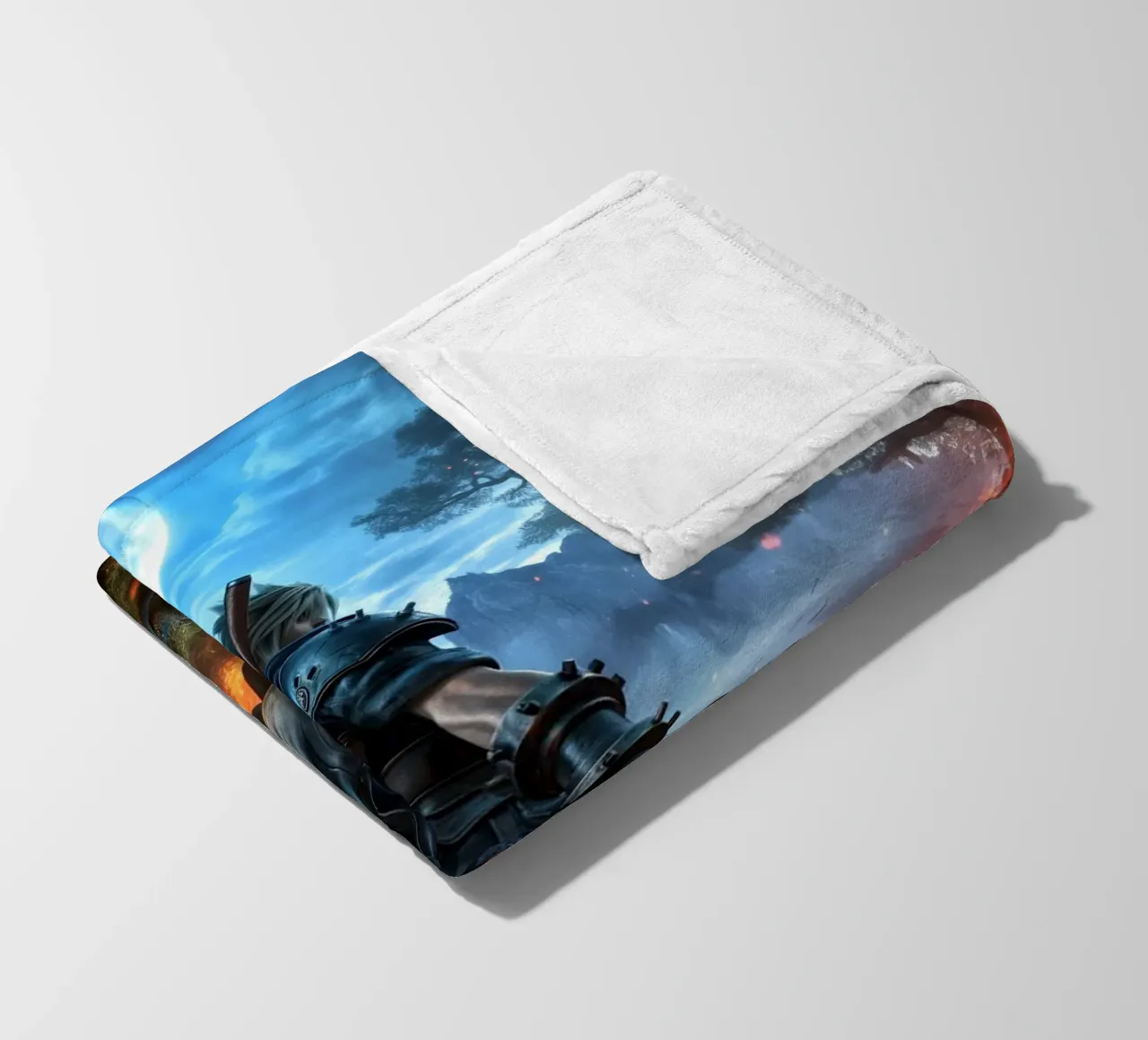 FFVII FF7 Cloud Strife Final Fantasy coperta in pile da Fleur de Lys