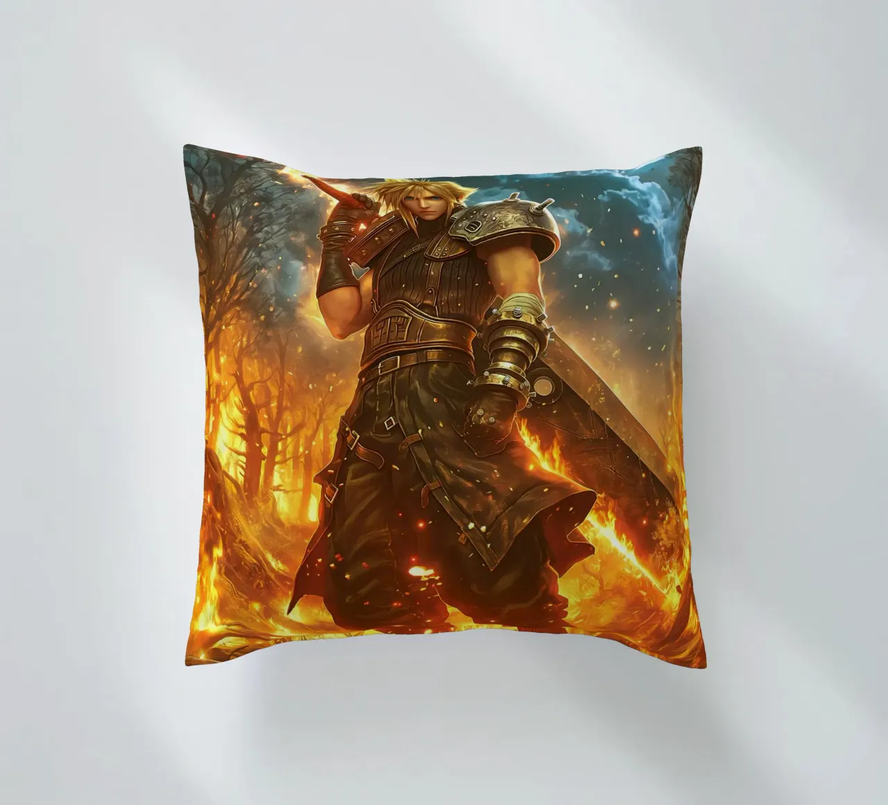 FFVII FF7 Cloud Strife Final Fantasy cuscino da Fleur de Lys