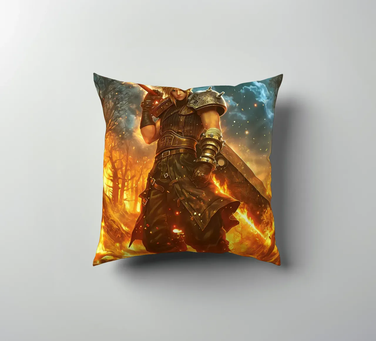 FFVII FF7 Cloud Strife Final Fantasy cuscino da Fleur de Lys
