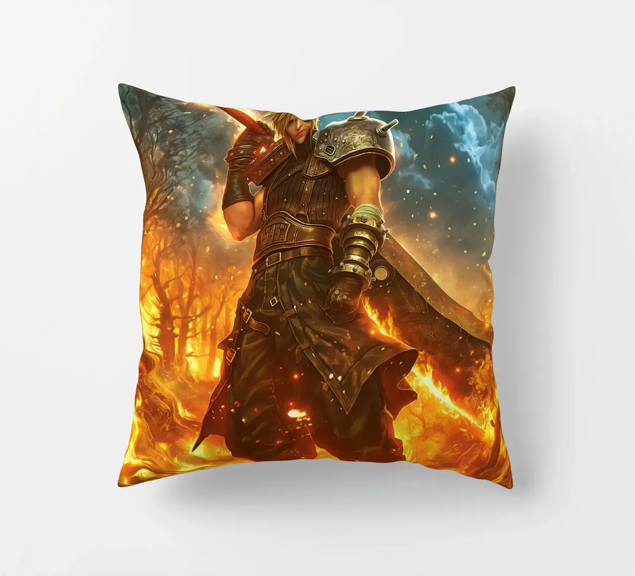FFVII FF7 Cloud Strife Final Fantasy cuscino da Fleur de Lys