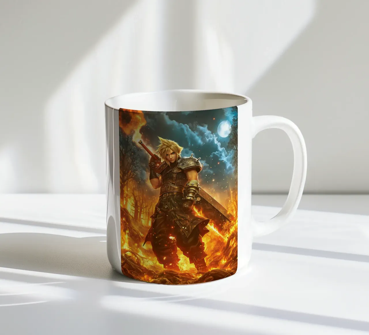 FFVII FF7 Cloud Strife Final Fantasy tazza in ceramica da Fleur de Lys