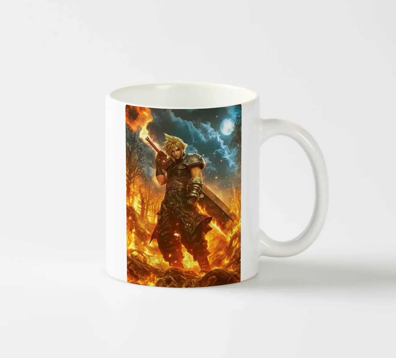 FFVII FF7 Cloud Strife Final Fantasy tazza in ceramica da Fleur de Lys