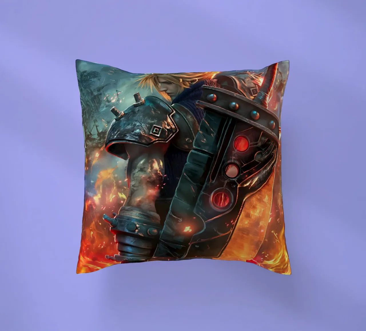 FFVII FF7 Cloud Strife Final Fantasy cuscino da Fleur de Lys