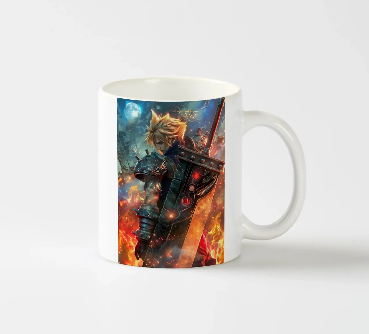 FFVII FF7 Cloud Strife Final Fantasy tazza in ceramica da Fleur de Lys