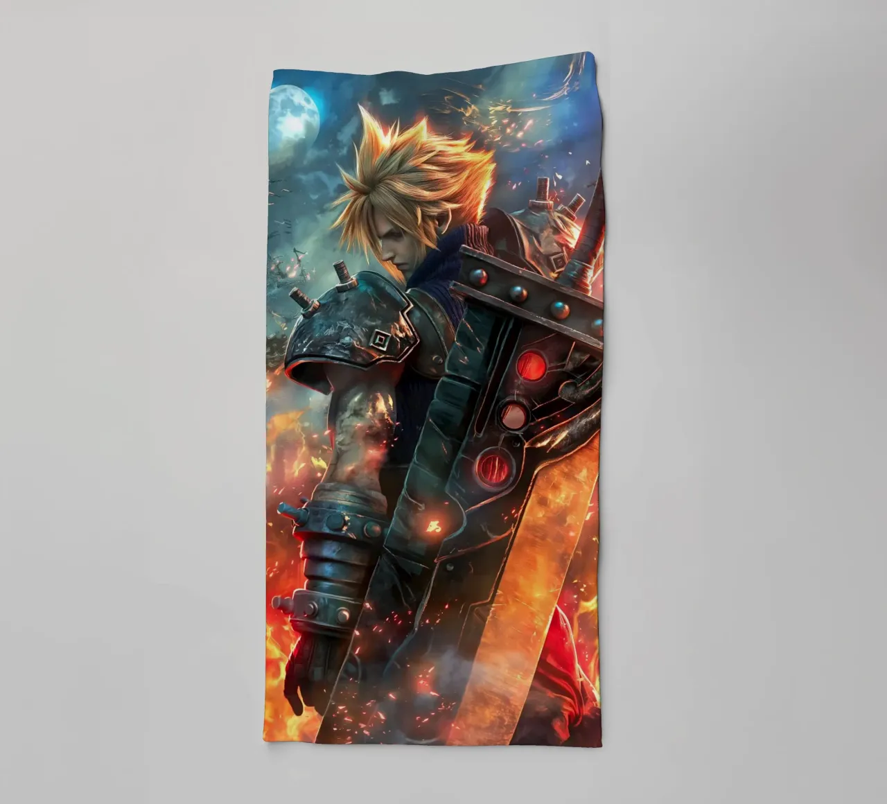 FFVII FF7 Cloud Strife Final Fantasy asciugamano da bagno da Fleur de Lys