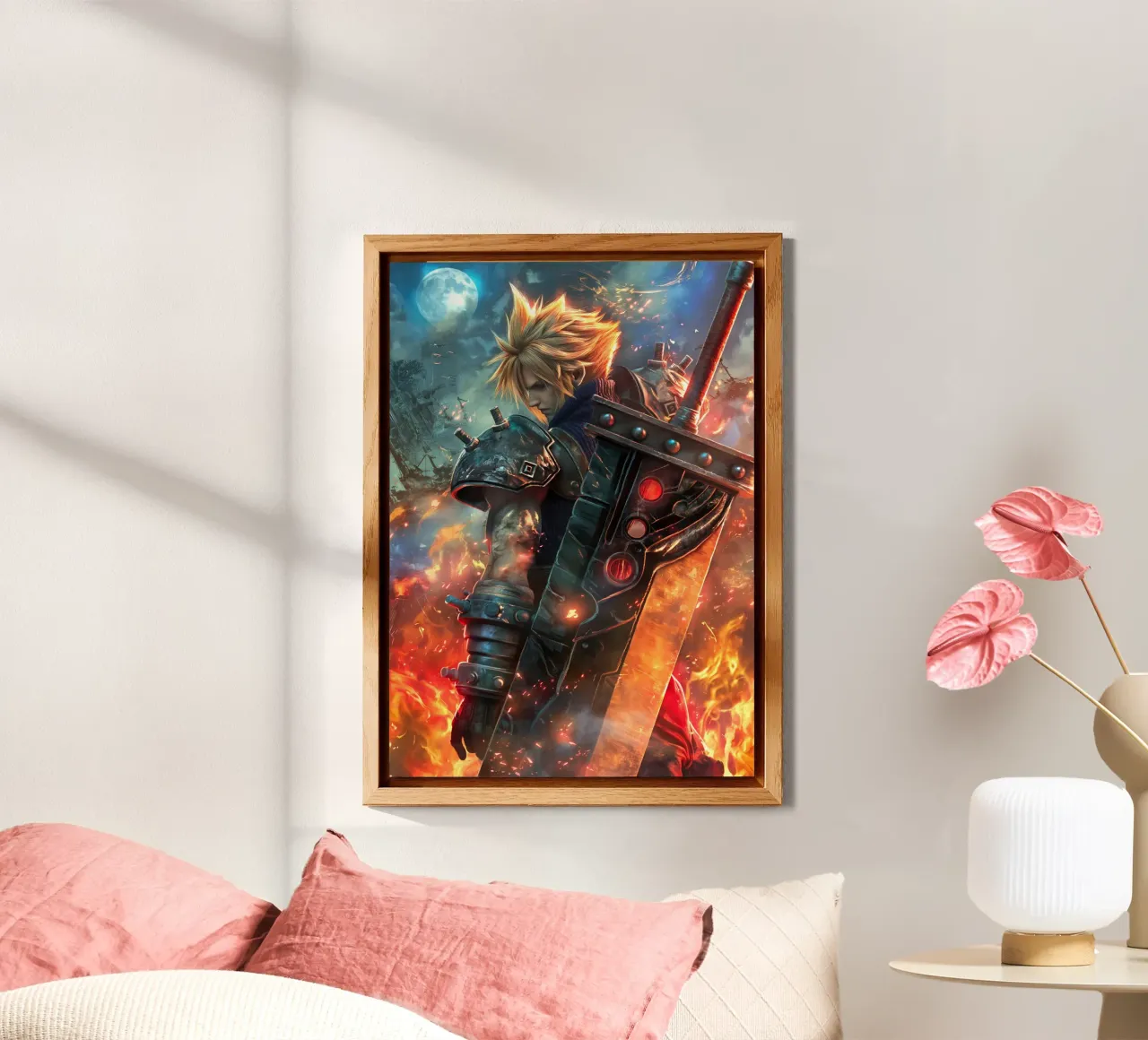 FFVII FF7 Cloud Strife Final Fantasy alluminio dibond da Fleur de Lys