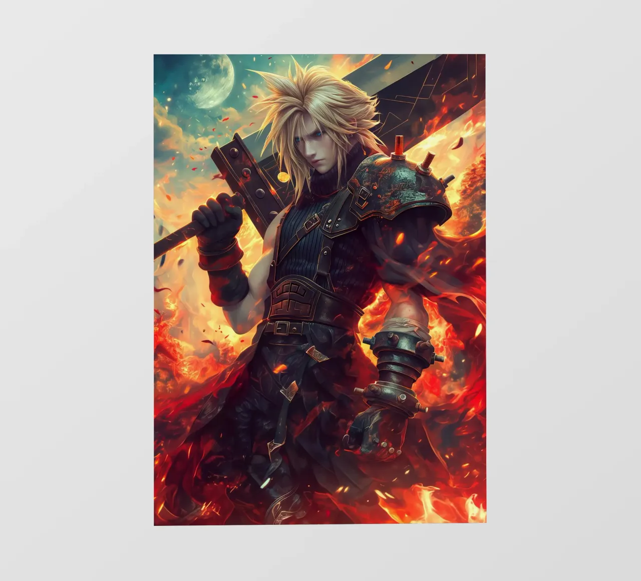 FFVII FF7 Cloud Strife Final Fantasy pellicola backlit da Fleur de Lys