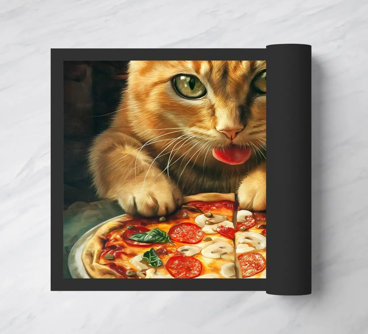Cat Eats Pizza zerbino da Fleur de Lys