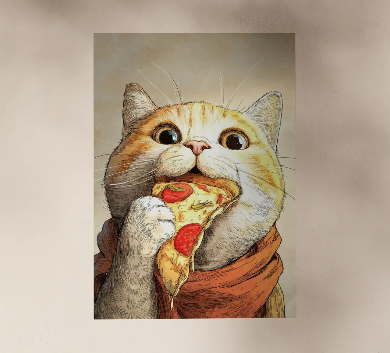 Cat Eats Pizza pellicola backlit da Stellar Creative