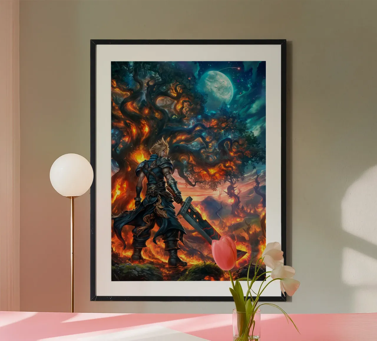 FF7 Cloud Strife Final Fantasy Poster von Stellar Creative