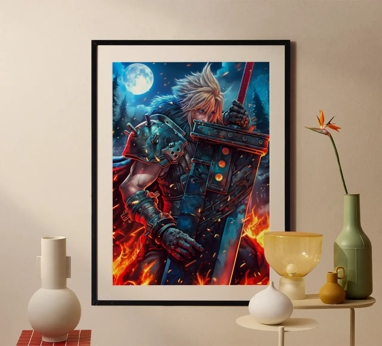 FF7 Cloud Strife Final Fantasy poster de Stellar Creative