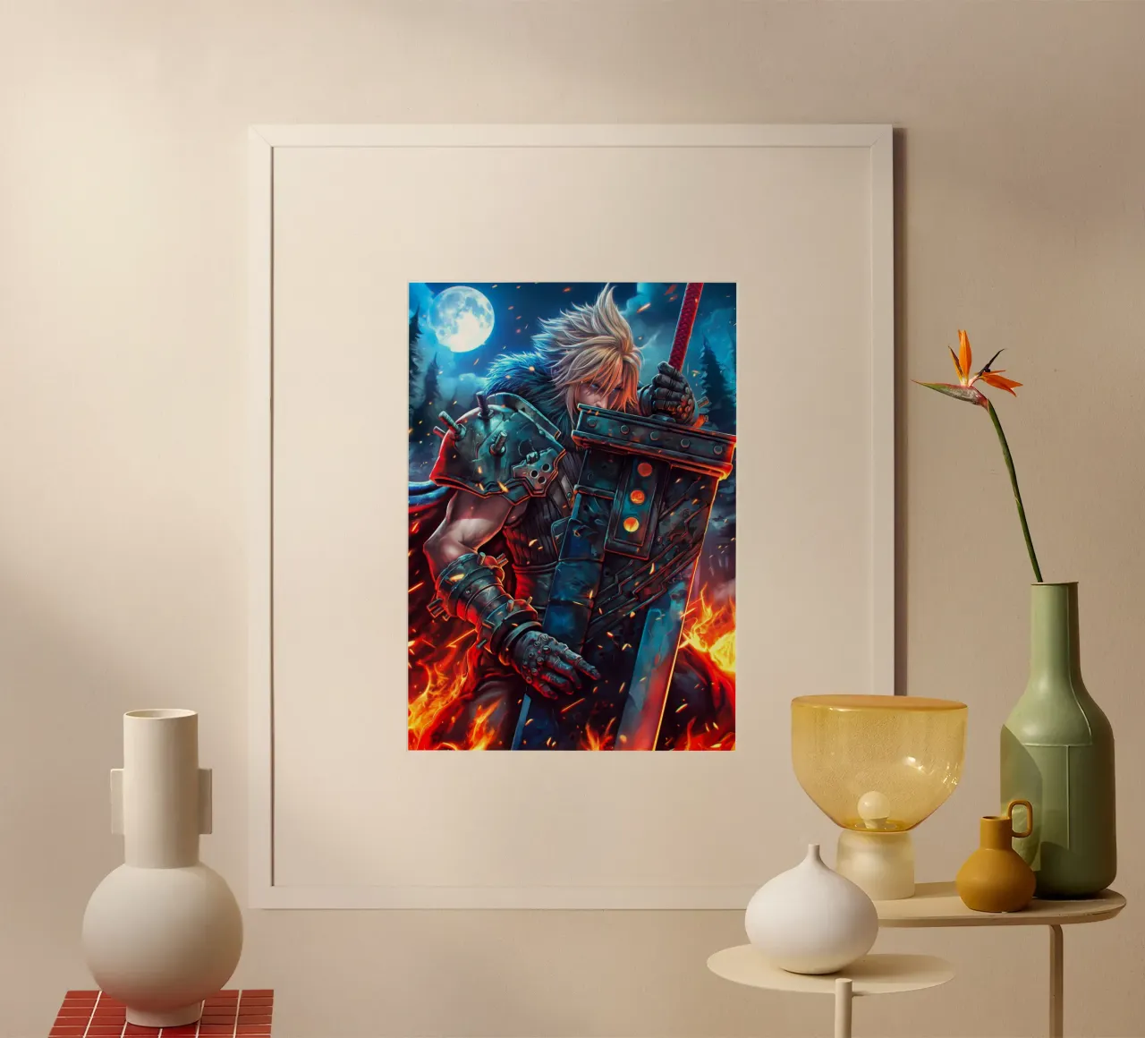 FF7 Cloud Strife Final Fantasy poster de Stellar Creative