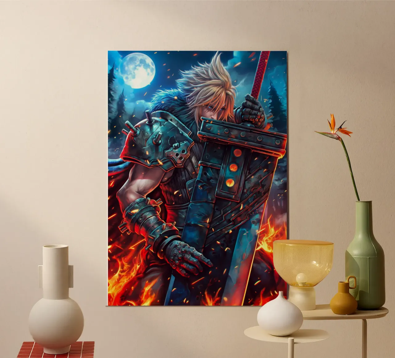 FF7 Cloud Strife Final Fantasy poster de Stellar Creative
