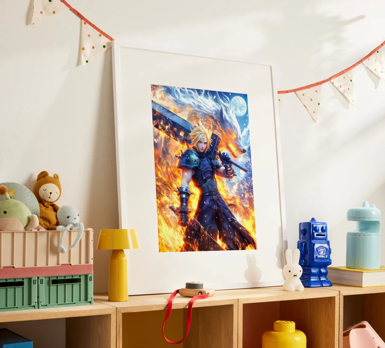 FF7 Cloud Strife Final Fantasy poster de Stellar Creative