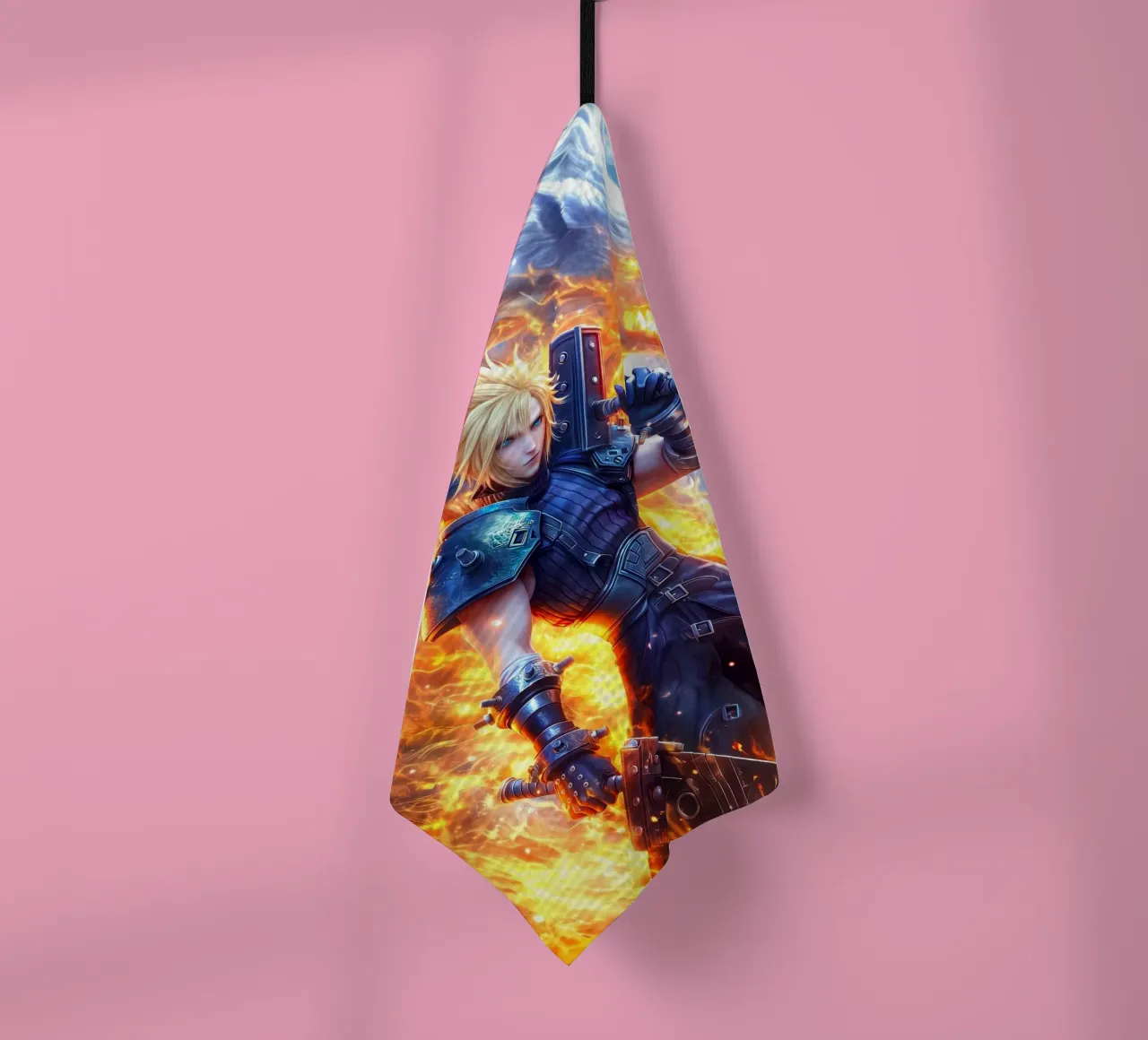 FF7 Cloud Strife Final Fantasy torchon de Stellar Creative