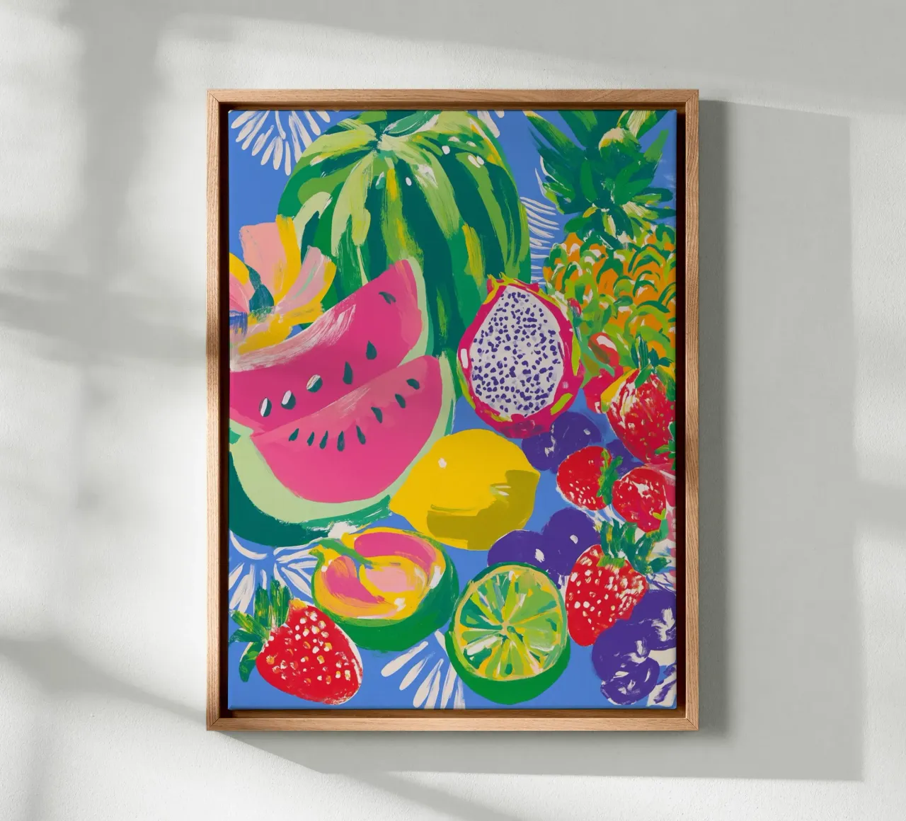 Exotisch fruitparadijs canvas met Baklijst van Carinaprint
