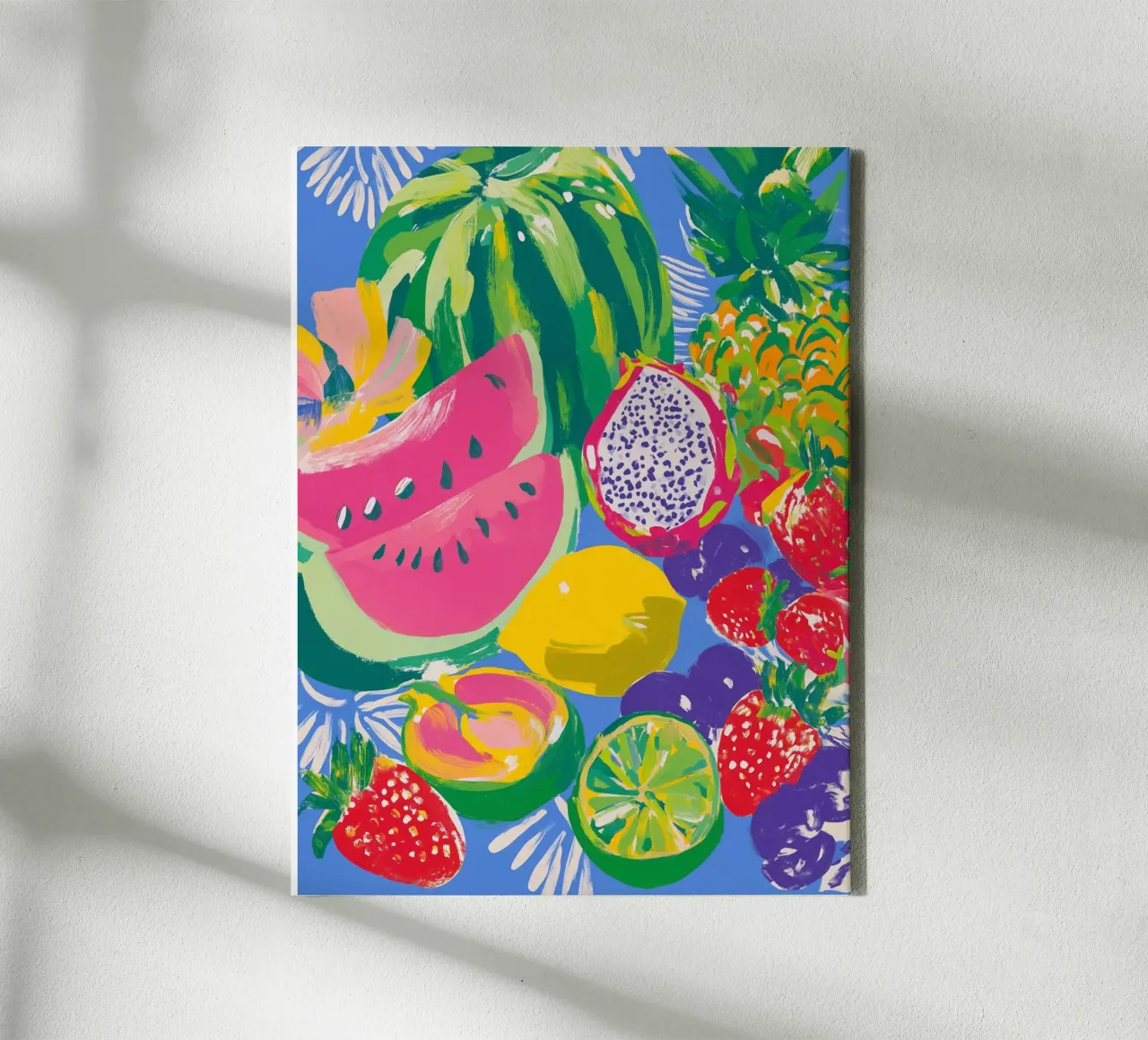Exotisch fruitparadijs canvas met Baklijst van Carinaprint