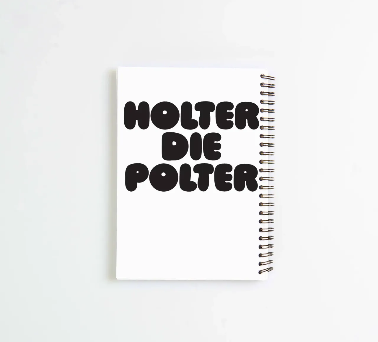 Holter die Polter spiral notebook by Verplanungsagentur