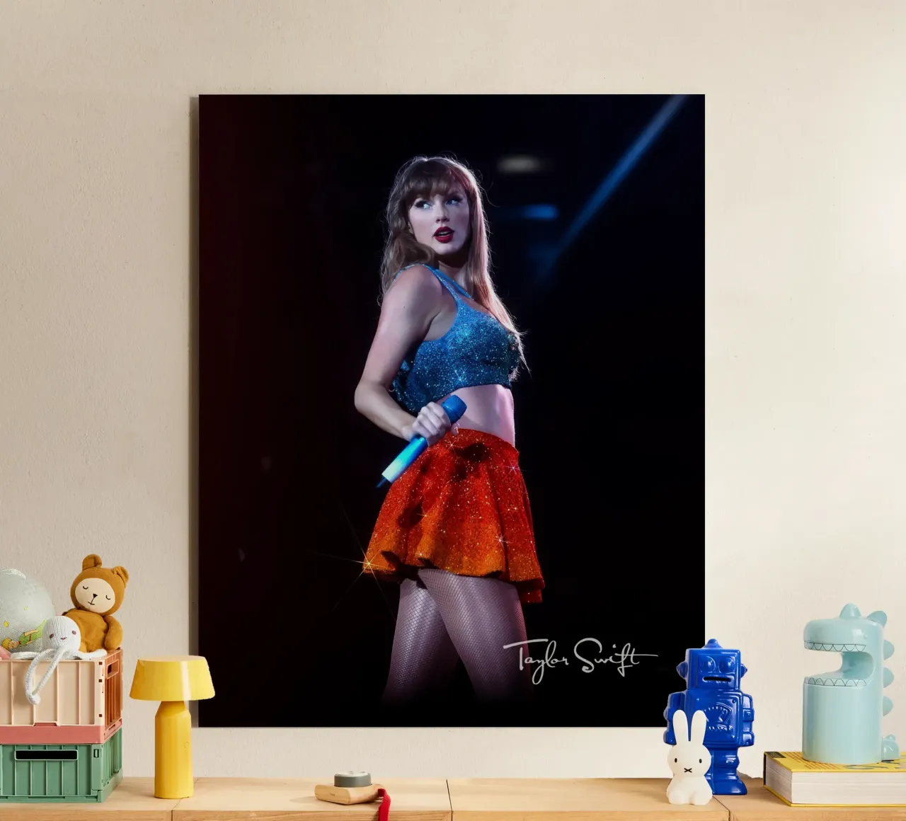 Taylor Swift perfom alluminio dibond da AudioLibrary