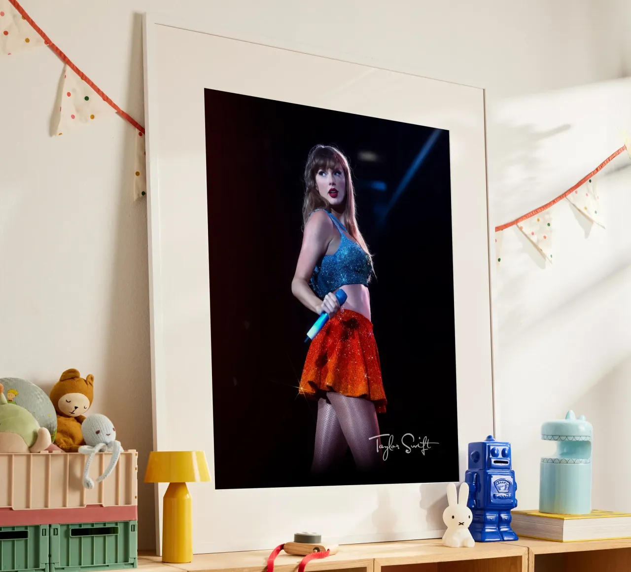 Taylor Swift perfom poster con telaio in legno da AudioLibrary