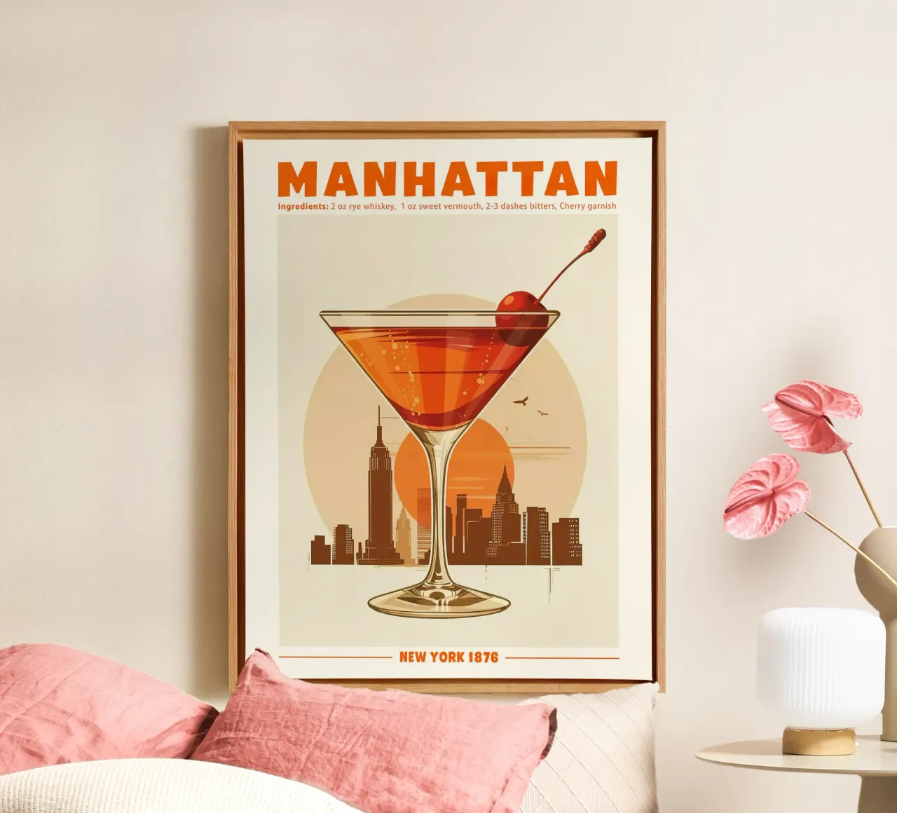 Manhattan, New York 1876 tela con Cornice a cassetta da janetlynn