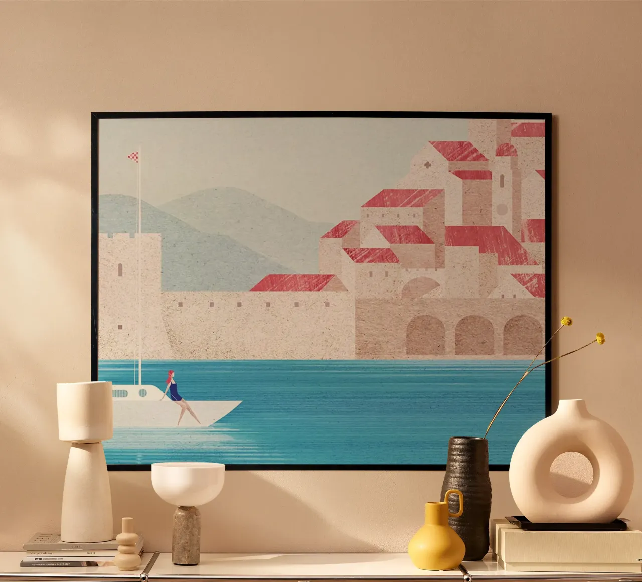 navigazione nella costa della fortezza poster con telaio in plastica da unyil shope