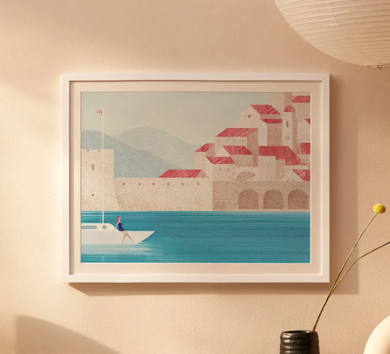 navigazione nella costa della fortezza poster con telaio in plastica da unyil shope