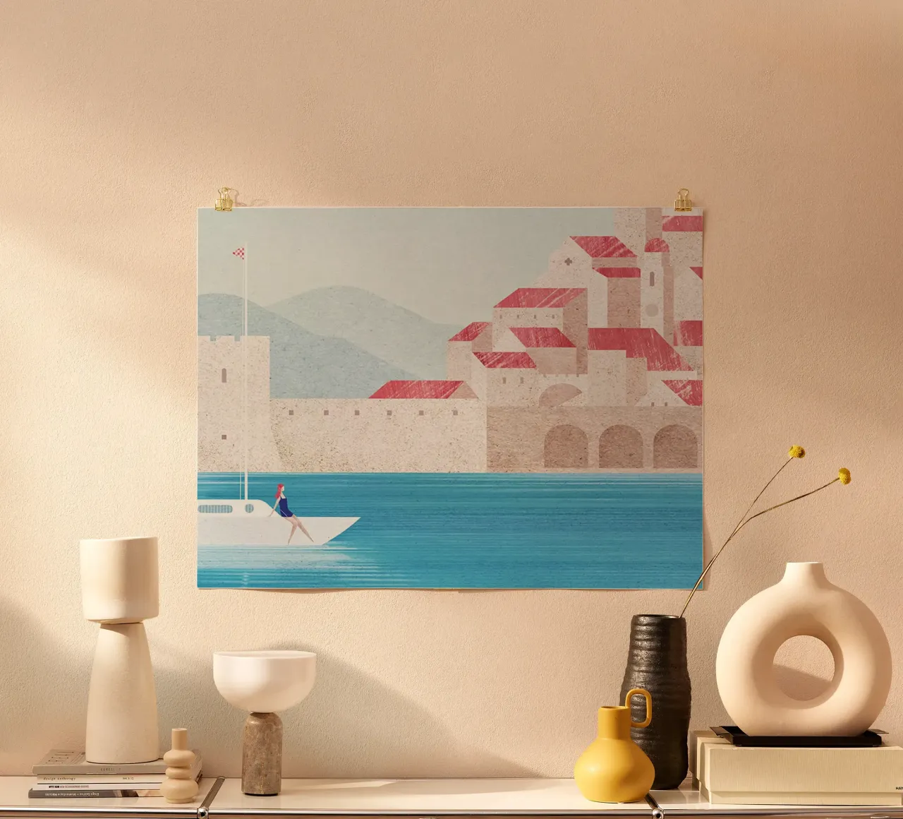 navigazione nella costa della fortezza poster con telaio in plastica da unyil shope
