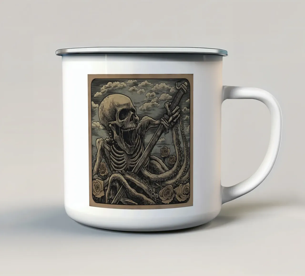 Guerra di morte tazza in smalto da Motivate-Today