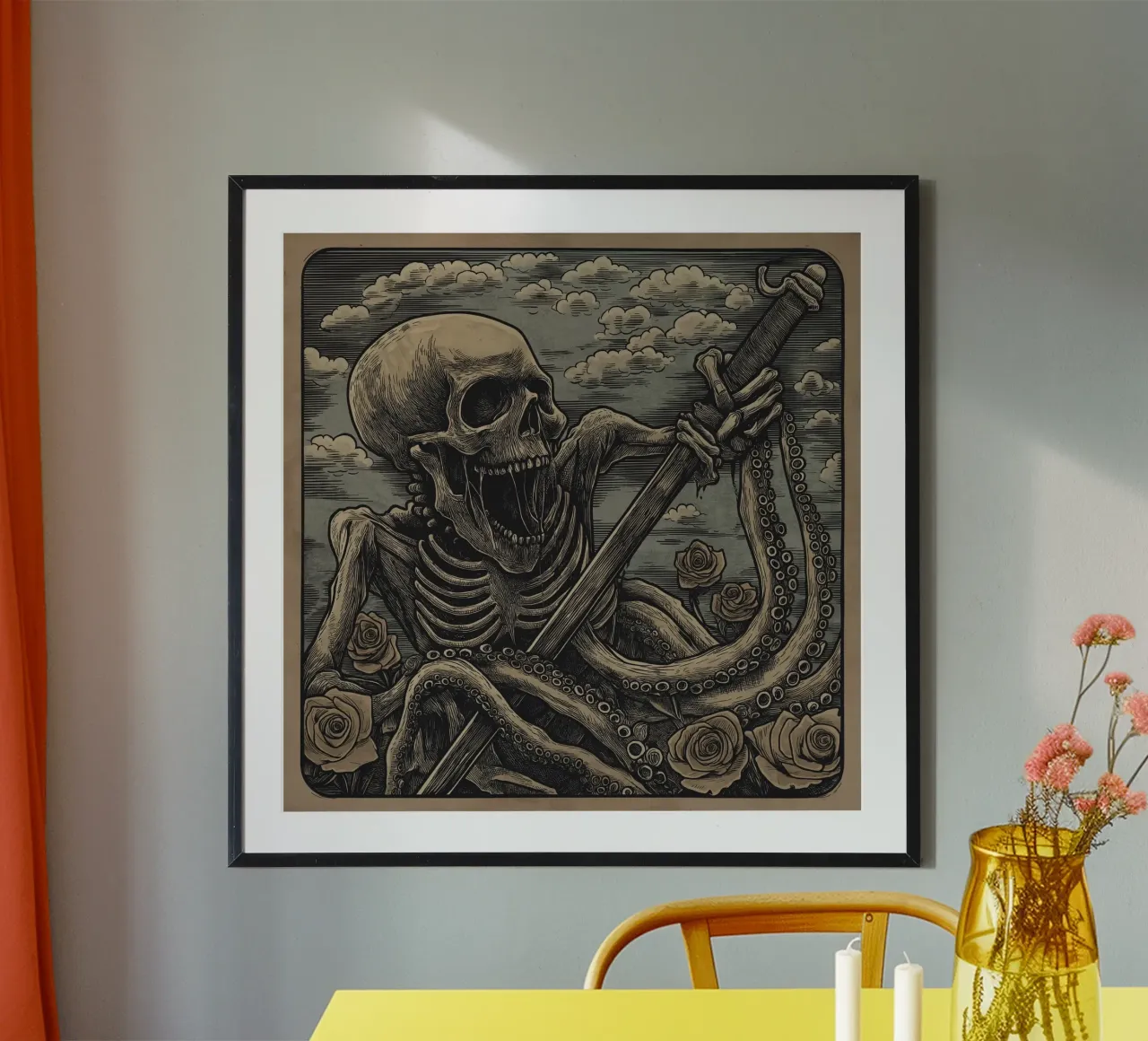 Guerra di morte poster con telaio in plastica da Motivate-Today