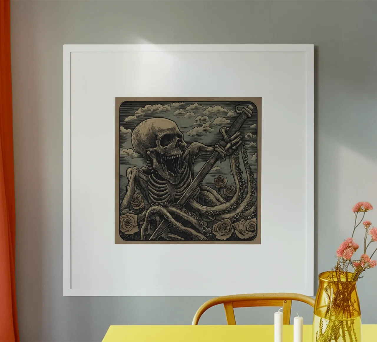 Guerra di morte poster con telaio in plastica da Motivate-Today