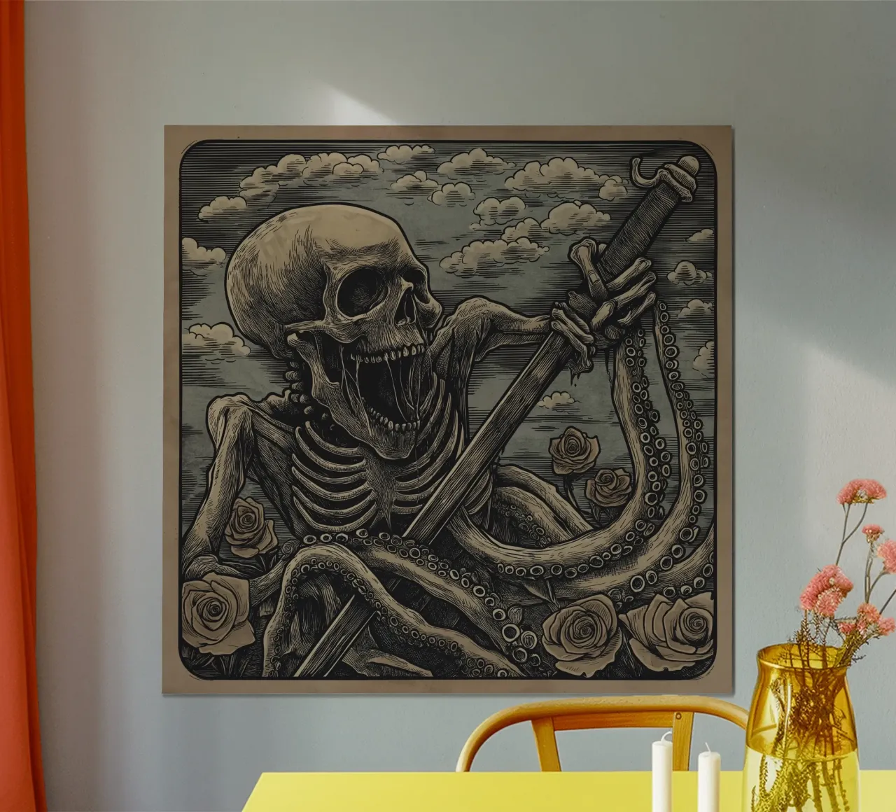 Guerra di morte poster con telaio in plastica da Motivate-Today