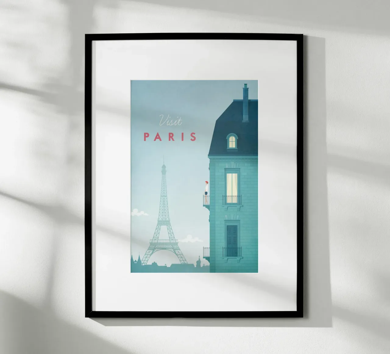 Torre eiffel destinazione Parigi poster con telaio in alluminio da unyil shope