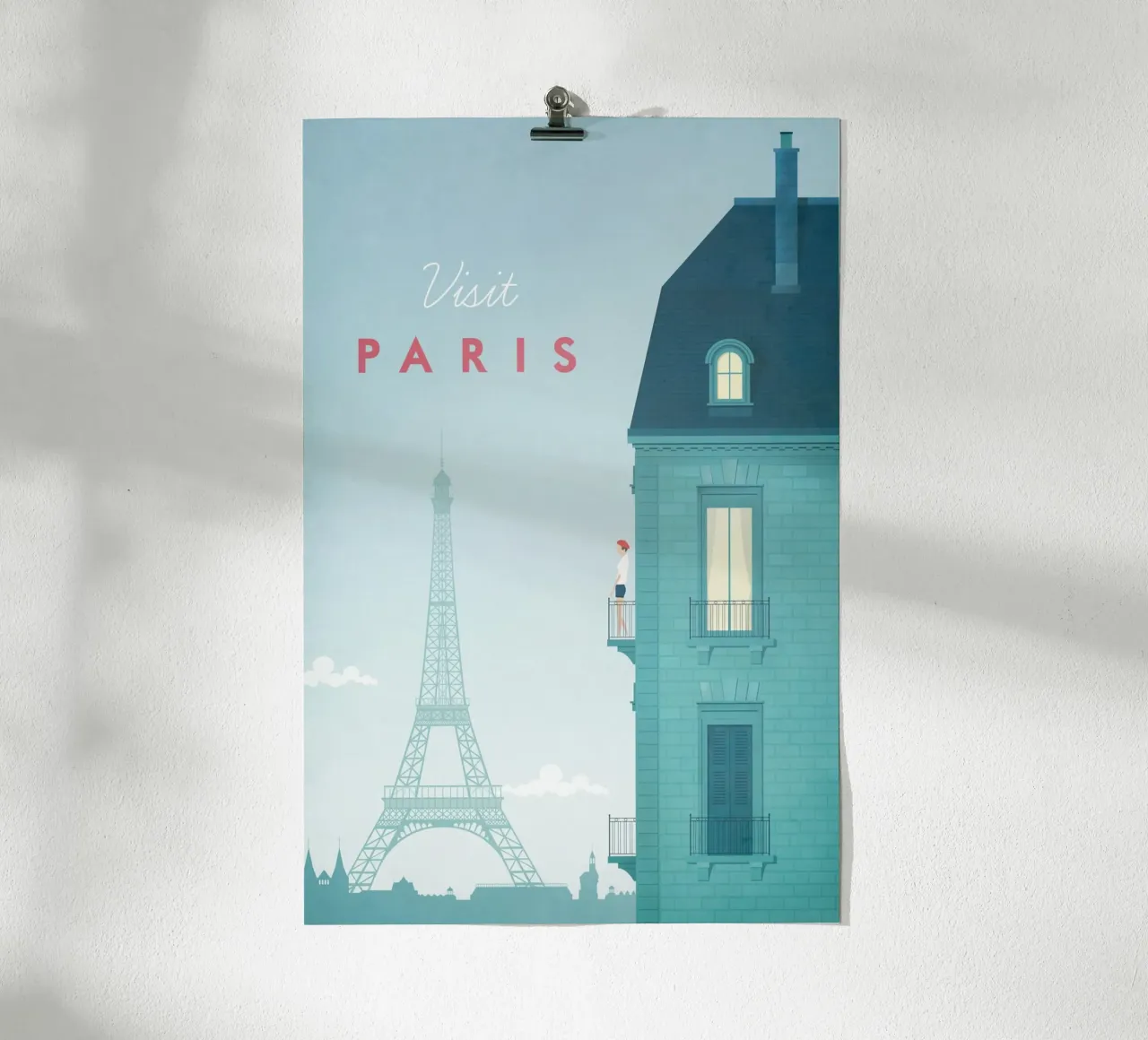 Torre eiffel destinazione Parigi poster con telaio in alluminio da unyil shope