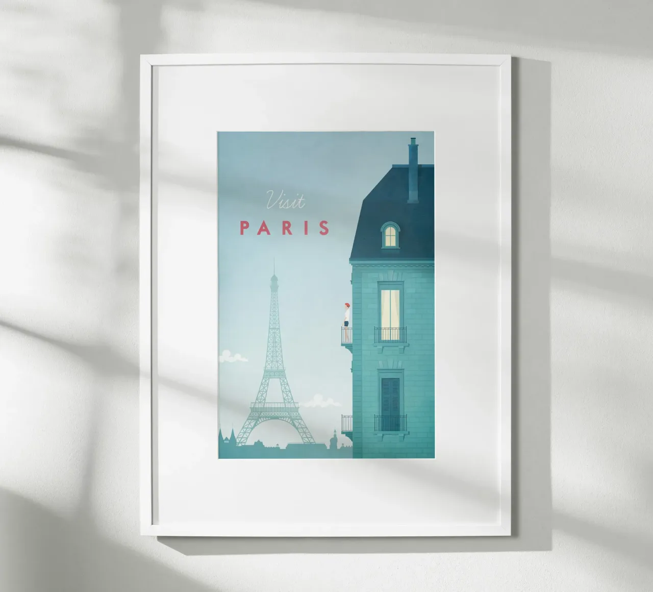 Torre eiffel destinazione Parigi poster con telaio in alluminio da unyil shope